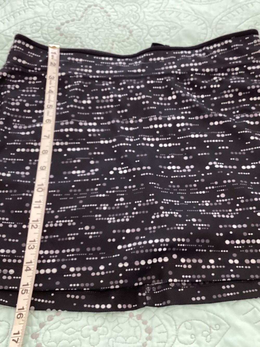 Made for Life, size PM, athletic skort, waist 15”- 17”, black, white, grey